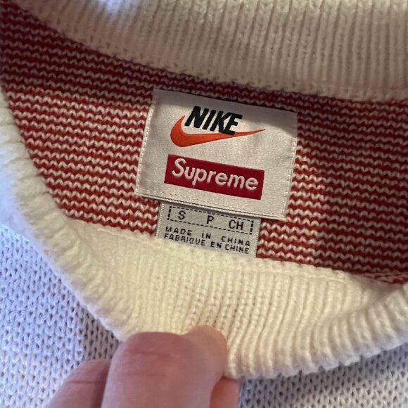 Nike Supreme collab Swoosh sweater